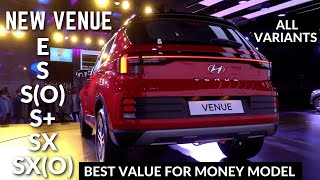 New Hyundai Venue Facelift 2022 All Variants Price and Features Details  E S SO S SX SXO [upl. by Leihcey728]