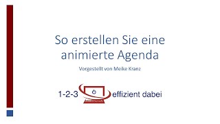 So erstellen Sie eine animierte Agenda in PowerPoint [upl. by Aihsenad865]