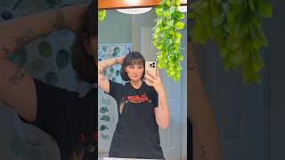 CUTTING MY OWN BANGS AT HOME 💇🏻‍♀️ cuttingmyhair bangstutorial howtocutbangs shorthair [upl. by Euqirrne]