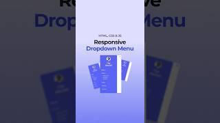 Responsive Dropdown Menu HTML CSS JavaScript [upl. by Heinrike]