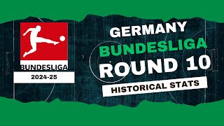 Germany  Bundesliga Stats Round 10 202425  Historical Stats  OverGolStats [upl. by Lamek]