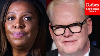 Which Reminds Me Letitia James Is Here Jim Gaffigan Jokes About New York AG At Al Smith Dinner [upl. by Rheba]