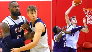 17yo Cooper Flagg is Already Dominating NBA Stars amp Future Hall Famers During Team USA TrainingCamp [upl. by Athallia]