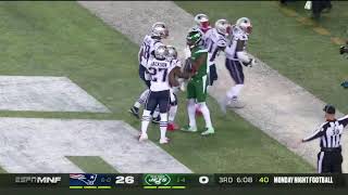 Terrance Brooks INT  Patriots vs Jets [upl. by Fitting]