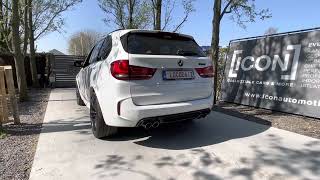 BMW F85 X5M  VRSF DOWNPIPES amp 730 HP TUNE  BY ICON AUTOMOTIVE [upl. by Grove]