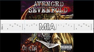 Avenged Sevenfold  MIA Guitar Tabs [upl. by Feriga]