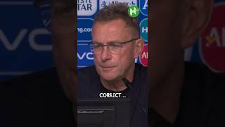 Ralf Rangnick with a SAVAGE onword reply to reporter’s question 😂💀 [upl. by Ahsilrac490]