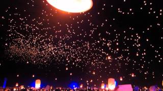 Rise Festival  First Wave of Lanterns  2015 Mojave Desert  Near Las Vegas NV [upl. by Ecreip]