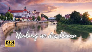 Neuburg an der Donau Germany Evening Walking Tour  4K 60fps [upl. by Ramahs]