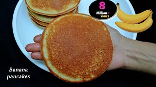 Banana Pancakes Recipe  Fluffy Banana Egg Pancakes [upl. by Verine]