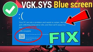 How to Fix Valorant VGKSYS Blue screen error [upl. by Chader902]