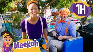 Blippi and Meekah’s Thrilling Theme Park Day  1 HR OF MEEKAH  Educational Videos for Kids [upl. by Laddy132]