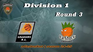 Atlasbasket  Div 1  Round 3  LEGENDS vs BA SHOCK 5345 [upl. by Niwle]