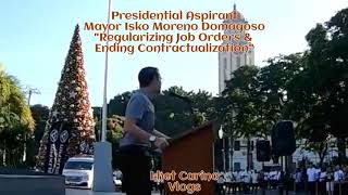 Mayor Isko Moreno Regularizing Job Orders and Ending Contractualization kapwing [upl. by Oiraved]