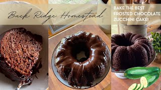 Frosted Chocolate Zucchini Cake  Moist amp Delicious Cake Recipe [upl. by Malone]