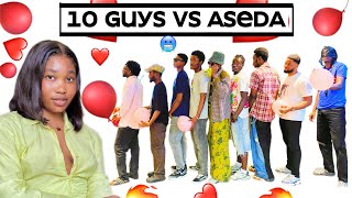 10 GUYS VS 1 TIKTOKER Aseda Finally finds love [upl. by Rosinski]