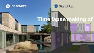 SketchUp Realtime Rendering Time Lapse Makingof [upl. by Eelnodnarb807]