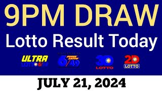 Lotto Result Today 9pm Draw July 21 2024 Swertres Ez2 PCSO Live Result [upl. by Halet]