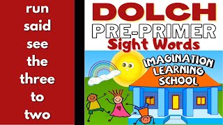 Dolch PrePrimer Sight Words Preschool  Kindergarten Sight Word Flashcards [upl. by Radferd357]