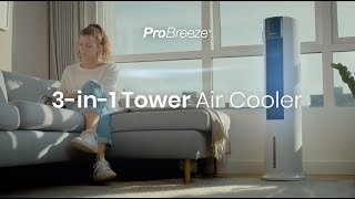 Pro Breeze 7L Portable Air Cooler and 3in1 Tower Fan [upl. by Aneeres745]