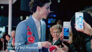 Timothée Chalamet on red carpet  Beautiful Boy season [upl. by Cohberg]