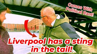 Scary Moments on Narrowboat Leaving Liverpool Docks A political Rant on Election Day No187 [upl. by Alberik]