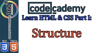 Structure Learn HTML and CSS Part I CodeCademy [upl. by Foscalina]