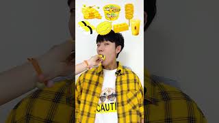 Random Yellow food MUKBANG🍯🐝 shorts [upl. by Kai384]