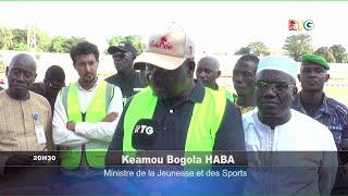 SPORT  RENOVATION DES STADES DE CONAKRY RTG GUINEE 224 [upl. by Lyrrehs140]