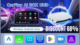 128G Carlinkit Uhd Wireless Carplay Android HDMI Output Carplay Ai Box Android 13 4K Car Video Split [upl. by Enaile]