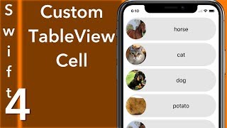 UITableView with Custom Cell Swift 4  Xcode 90 [upl. by Ybot705]