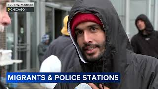 Chicago working to move migrants from outside CPD stations [upl. by Sharos]