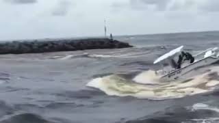 Jupiter Florida Inlet boat almost sinks in crazy accident [upl. by Sibilla271]