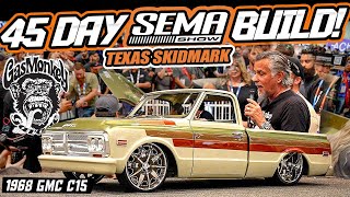 GAS MONKEY GARAGE Richard Rawlings Debuts NEW C10 Build At SEMA  Texas Skidmark 45 Day Build [upl. by Elahcim359]