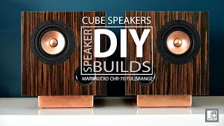 DIY Speaker Build Contemporary CUBE wood veneered speakers Markaudio CHR70 Full Range [upl. by Matthia]