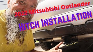 2022 Mitsubishi Outlander Tow Trailer Hitch Receiver Installation  Curt 13487  Kick Feature Check [upl. by Atirahs]