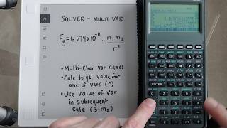 HP 48GX and HP Prime  Solving a multivariable equation for a given variable [upl. by Akselav]