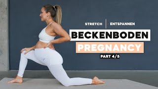 BECKENBODEN Part 4  Stretching amp Entspannung für leichtere Geburt 🤰  Schwangerschaft Dehnung [upl. by Lelith488]