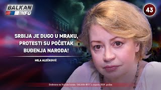 INTERVJU Mila Alečković  Srbija je dugo u mraku protesti su početak buđenja naroda 1482024 [upl. by Aerona]