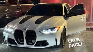 BMW M3 CS vs BMW M550i CRAZY RACES WITH sushichevy [upl. by Myna371]