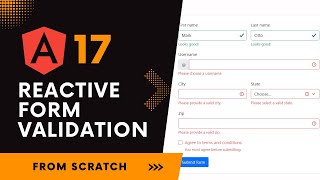 Reactive Form Validation in Angular 17  angular 17 tutorial [upl. by Adnawyek]