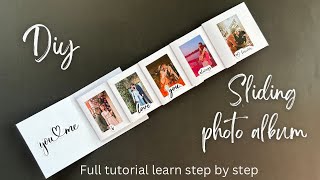 DIY Sliding Photo Album  Full Tutorial Learn Step By Step  Photo Album  Giftideas  Papercrafting [upl. by Roath647]