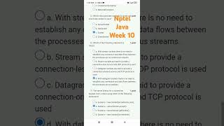 Nptel Java Week 10 Assignment Answers nptelcourseanswers nptelassignment [upl. by Urban]