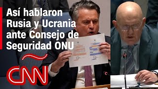 Esto dijeron Rusia y Ucrania en la reunión de emergencia del Consejo de Seguridad de la ONU [upl. by Chrisman829]