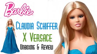 ⚜️ CLAUDIA SCHIFFER X VERSACE BARBIE SIGNATURE DOLL 👑 EDMONDS COLLECTIBLE WORLD 🌎 UNBOXING amp REVIEW [upl. by Uamak]