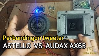 Tweeter Astello vs Audax AX65  perbandingan speaker tweeter [upl. by Ragland]