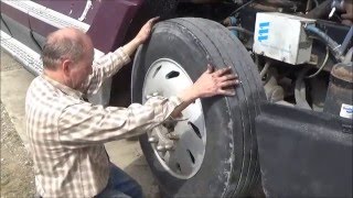 How to check and ballance big truck tire at home [upl. by Sacks]