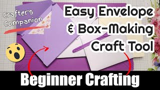 Crafters Companion Envelobox Creator Tutorial  Envelopes and boxes  Beginner crafting [upl. by Burt7]