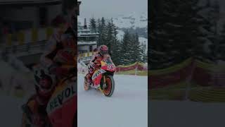 theres snow limit to what Marc Márquez can do 🏍️ marcmarquez motogp wintersports skiing [upl. by Burgwell894]