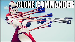 TABS Clone Commander vs EVERY UNIT  Totally Accurate Battle Simulator Star Wars Mod [upl. by Powe]